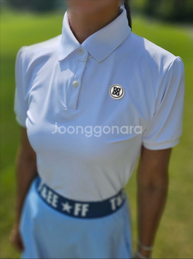 지포어 골프 여성 골프웨어 퍼프 UV 심플 카라 티셔츠--3