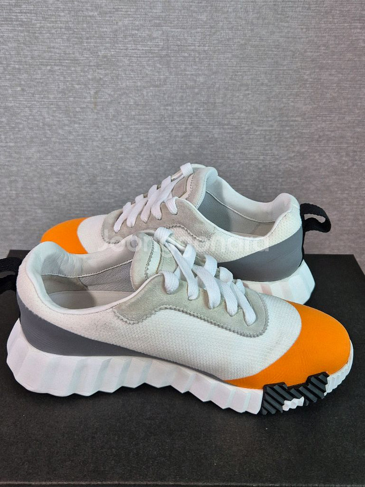 에르메스 여성 바운싱 스니커즈 멀티컬러 오렌지 명품 운--3