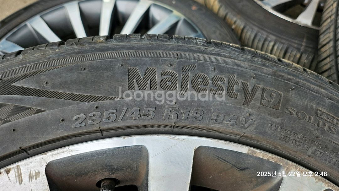K7 휠&타이어 235/45R18 팝니다--2
