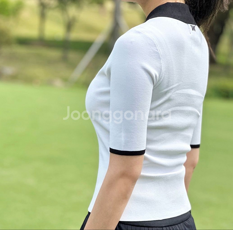 PXG 골프웨어 우먼 미들 슬리브 컬러 스웨터--4