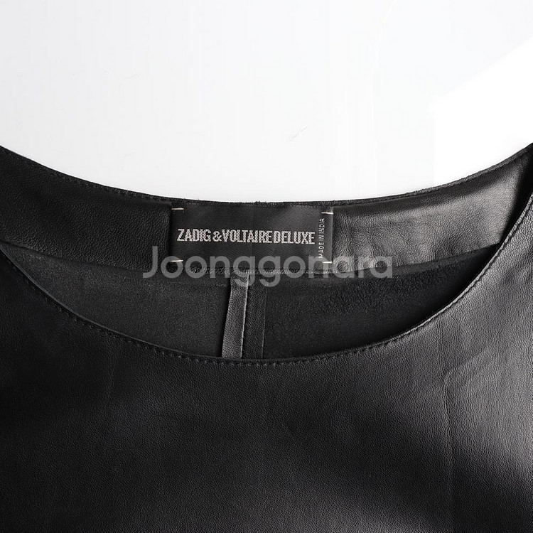 [S]쟈딕앤볼테르 천연양가죽100% 프린지 블랙 원피스--5