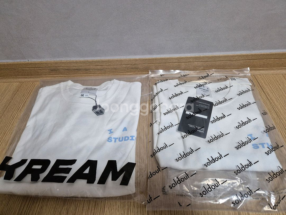 (L/XL) 아이앱 스튜디오 티셔츠 화이트 스카이 블루--1