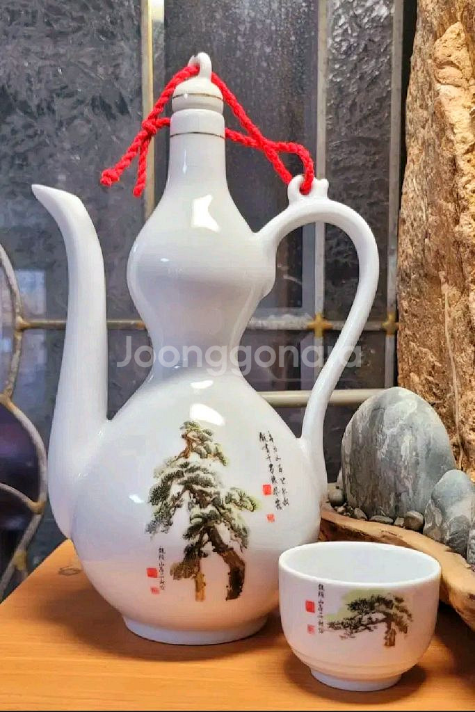 도자기 조선 백자 주전자 주병 표주박 주전자 청자 이--1