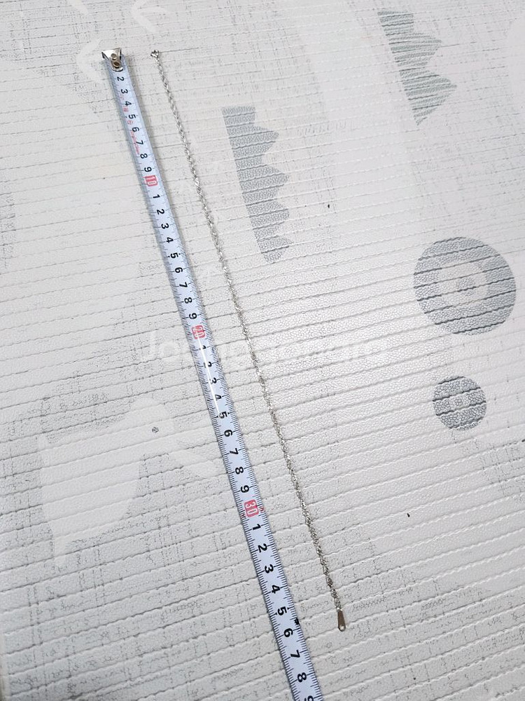 14k 화이트골드 트위스트체인 37cm--2