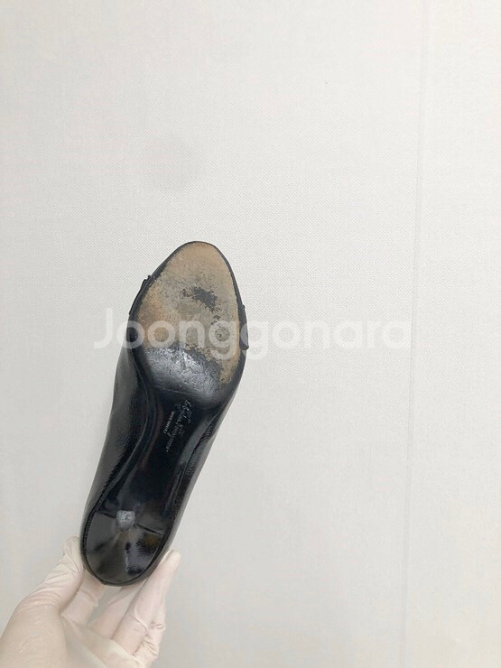 (235사이즈)페라가모 정품 바라 리본 토오픈 구두--4