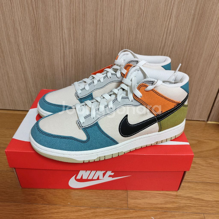 새재품 (290) 나이키 덩크 미드 미네랄 틸 앤 모스--0