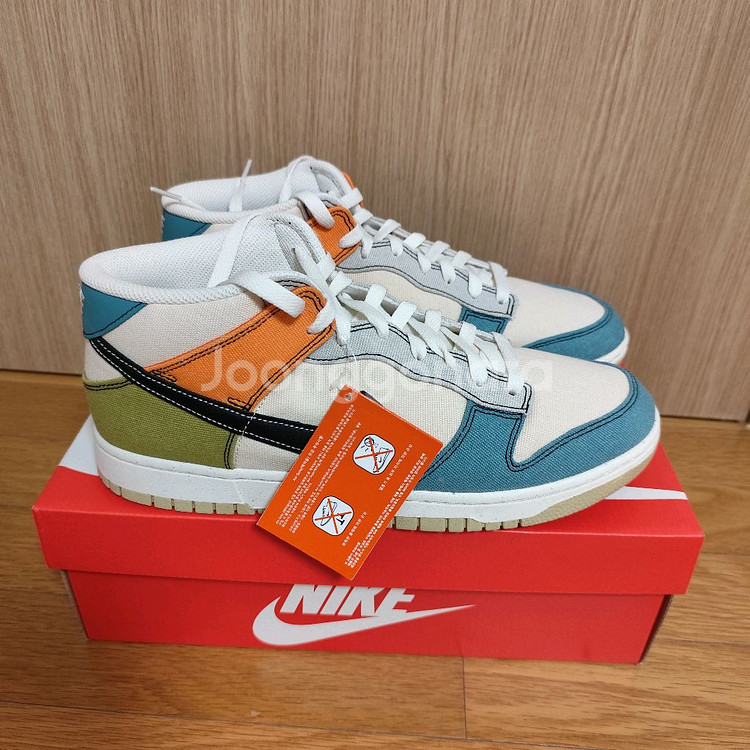 새재품 (290) 나이키 덩크 미드 미네랄 틸 앤 모스--3