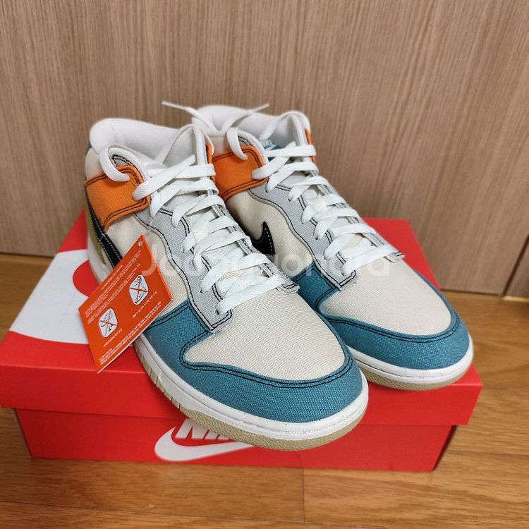 새재품 (290) 나이키 덩크 미드 미네랄 틸 앤 모스--4