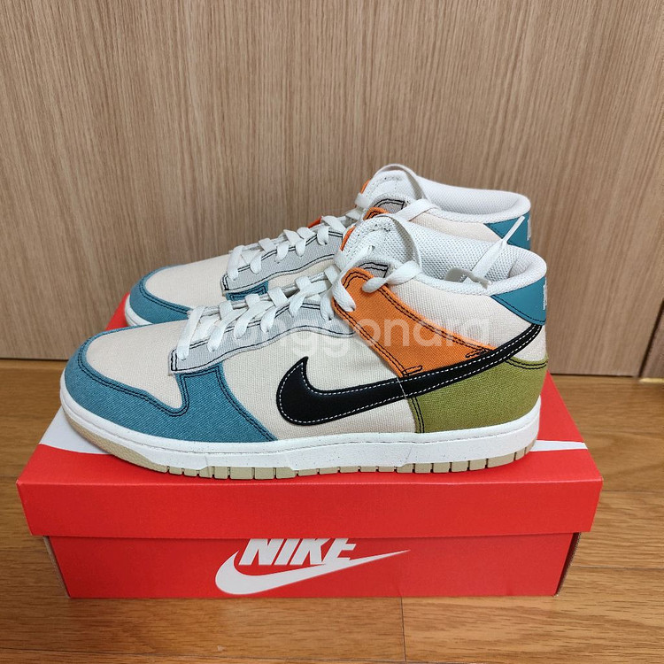 새재품 (290) 나이키 덩크 미드 미네랄 틸 앤 모스--1