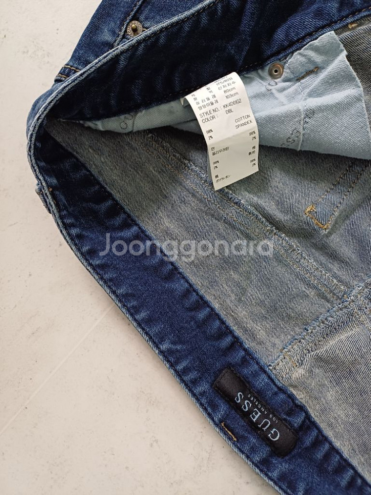 남성 게스 데님 일자청바지 (사방스판33)--4