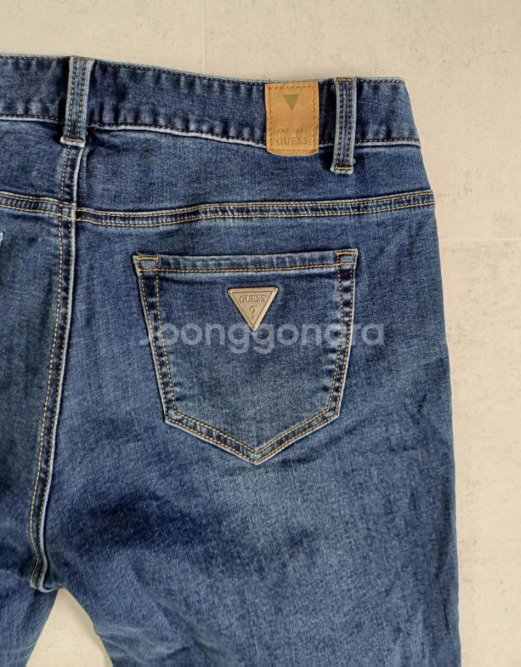 남성 게스 데님 일자청바지 (사방스판33)--5