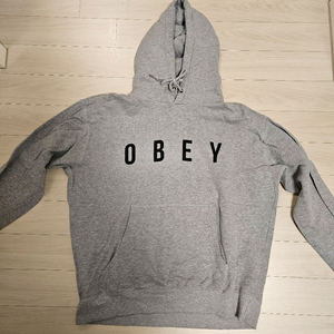 obey 회색 후드