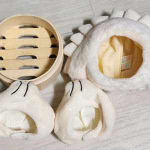 플레이브 10cm 인형옷 군만두 찐빵 모자 만두옷 셋트