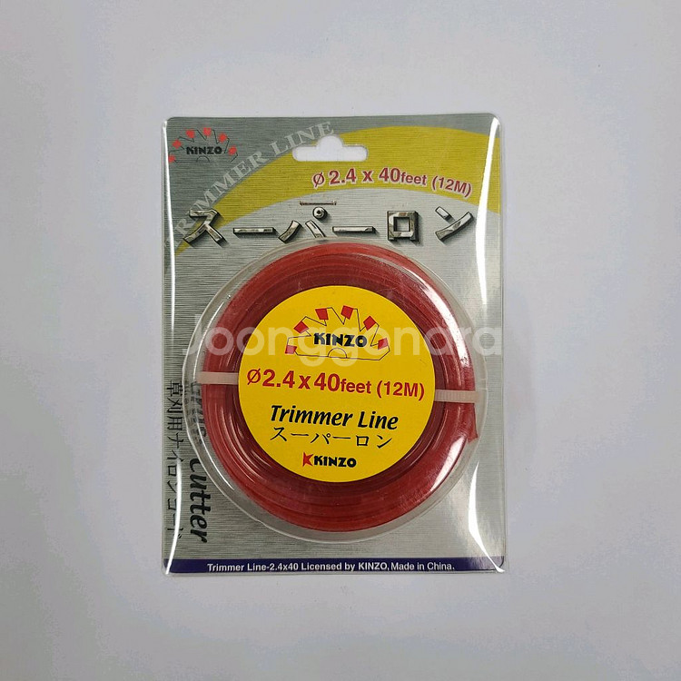 KINZO 나일론줄 2.4mm 12M 사각 예초기날--4