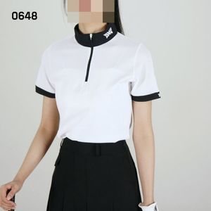 PXG 와플 반팔 반집업 티셔츠