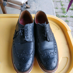 남성 검정 윙팁 구두 275