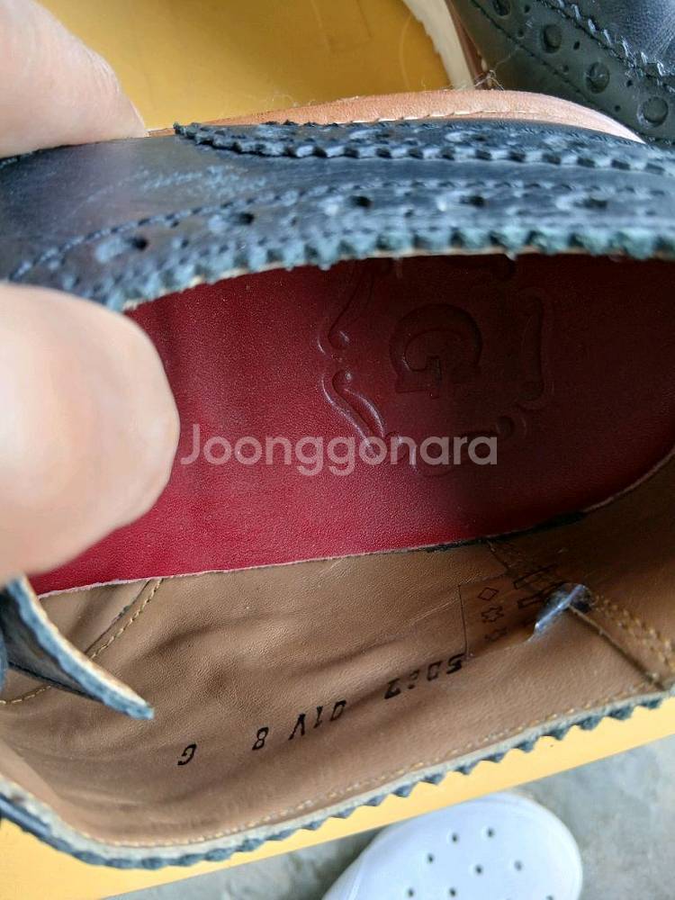 남성 검정 윙팁 구두 275--3