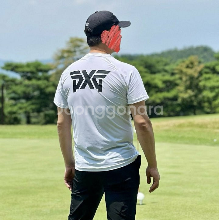PXG 맨즈 썸머 빅로고 라운드 넥 티셔츠--3