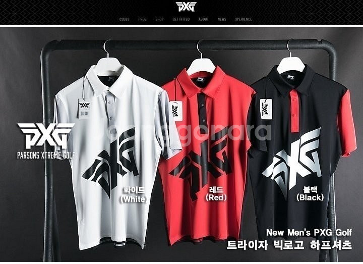 PXG 트라이자 빅로고 하프셔츠--6