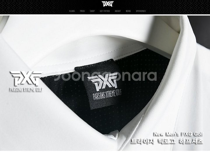 PXG 트라이자 빅로고 하프셔츠--9