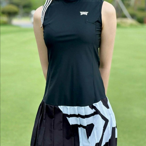 PXG 골프 여성 골프웨어 썸머 빅로고 플랫 원피스