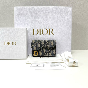 (풀구성)디올 오블리크 새들 블룸 카드지갑