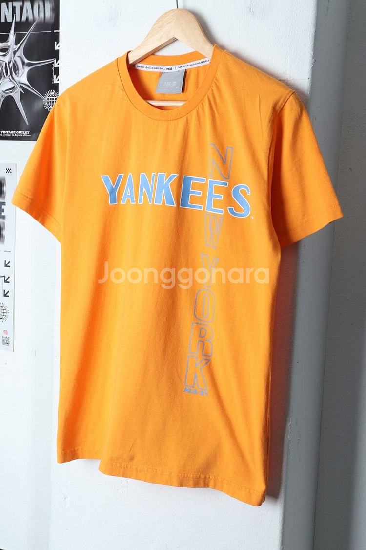 (M) MLB 엠엘비 반팔 티셔츠 양키스 오렌지--5