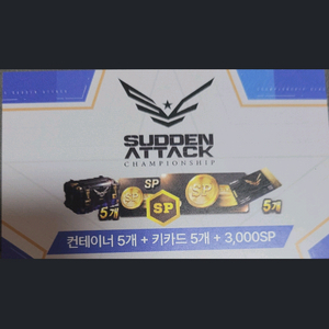 서든어택 키카드5개+컨테이너5개+sp3000쿠폰