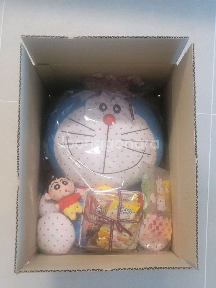 정품도라에몽 45cm 중대형인형 초콜릿 캔디선물포장--7