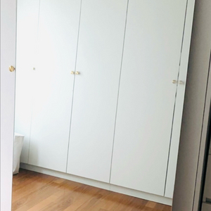 노프레임 아치형 전신거울 (골드받침대)