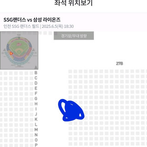 프로 야구티켓 인천 삼성 ssg 5일 3루 응원4연석