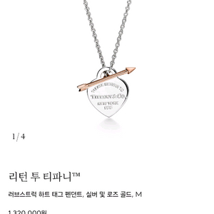 티파니앤코 하트태그 러브스트럭 목걸이