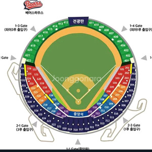 6.5 두산 기아 3루 외야 2연석