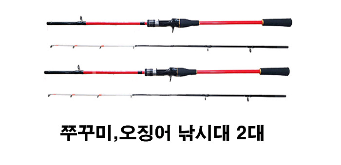 쭈꾸미 갑오징어 돌문어 루어낚시대 2대--0