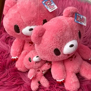 (미개봉) 글루미베어 팝업 핑크 35cm 인형 키링