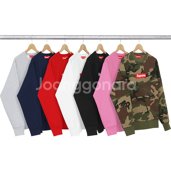 [M] 슈프림 15FW 박스로고 크루넥 네이비(남빨)--2
