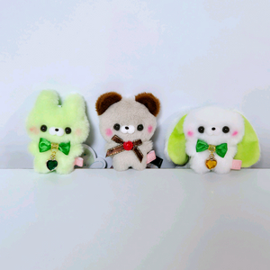 스쿳토탓치상 토끼 롭이어 곰 인형 가방고리 키링 볼체인