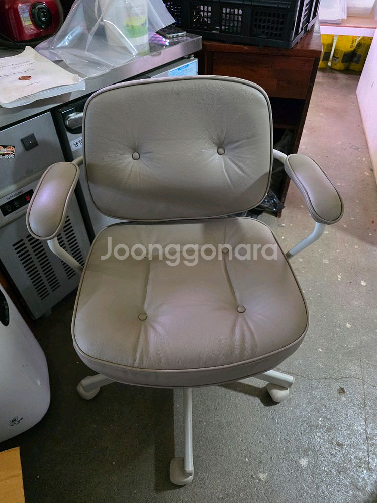 이케아 알레피엘 사무용 의자 그린 베이지--0