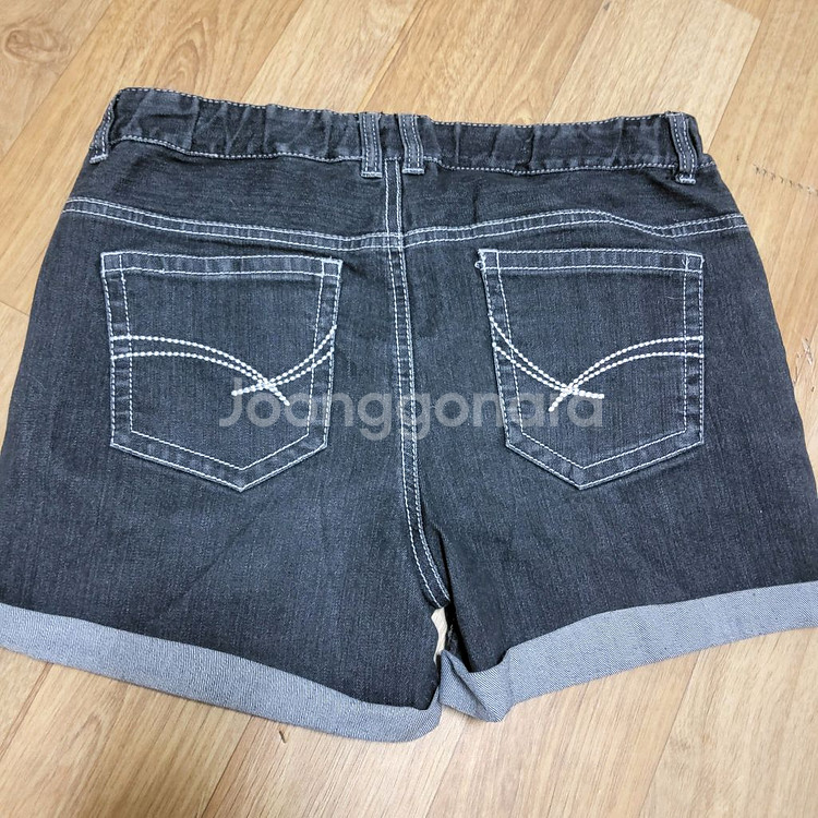 에꼴리에 소이 여자 흑 청 반바지 숏 팬츠 28 29--3