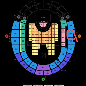 블랙핑크 콘서트 w5 구역 2연석 7/6 막콘
