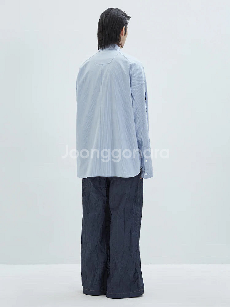 준지 25ss ARCHIVE 레터링 셔츠 블루 48--4
