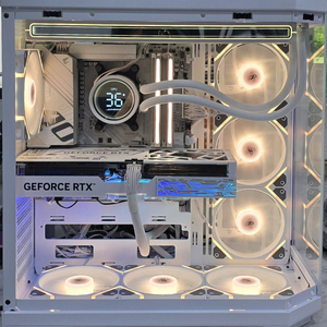 9800x3d, 갤럭시5080 화이트 튜닝pc팝니다
