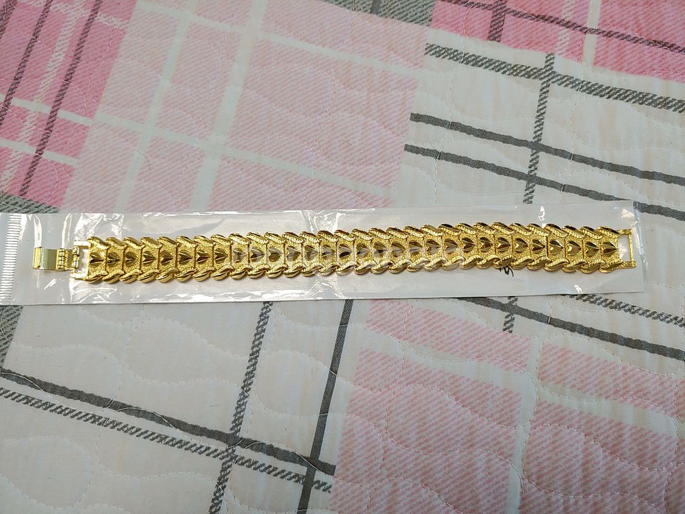 18k 도금 팔찌 21cm ㅡ 새제품--2