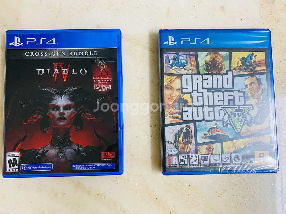 PS4 디아블로4, GTA5(밀봉)--0