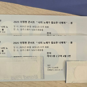 콘서트 티켓 이영현