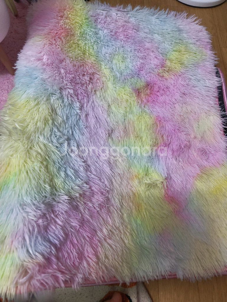 파스텔 무지개 러그 (새상품)--0
