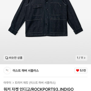 이스트하버서플러스 인디고 자켓