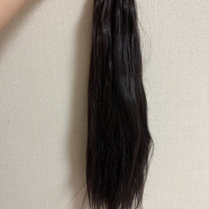붙임머리 흑발 18인치 천연모