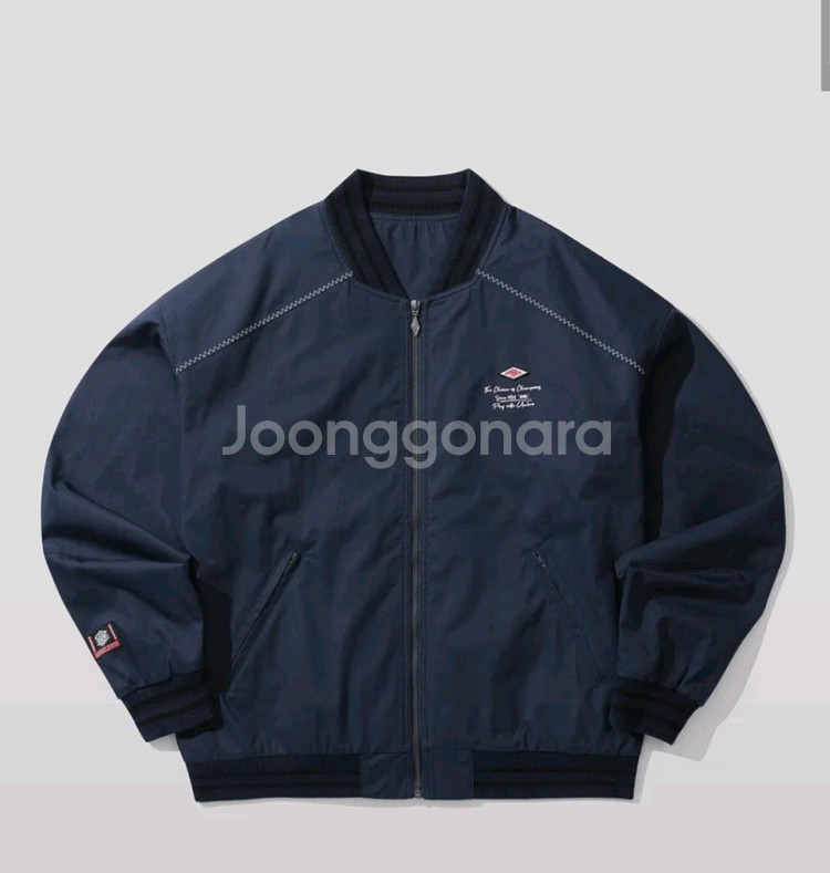 엄브로 바시티 자켓 딥네이비--0
