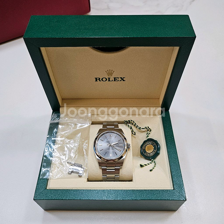 [ROLEX] 롤렉스 오이스터 퍼페츄얼 다크로듐 39--1